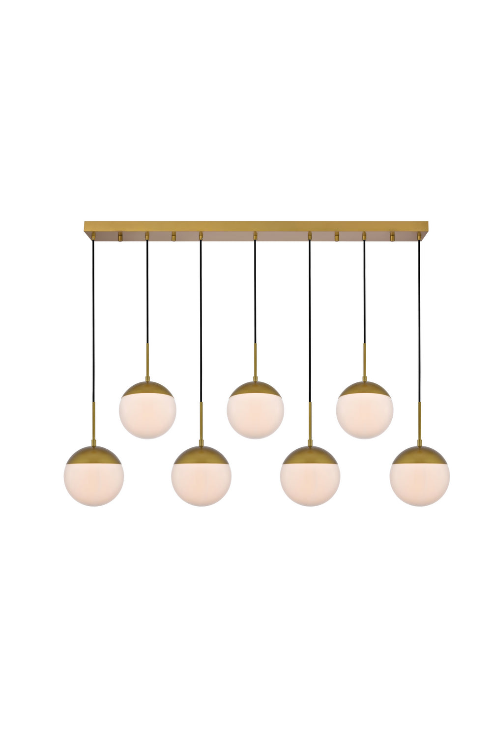 Elegant Eclipse LD6090BR Pendant Light - Brass And Frosted White