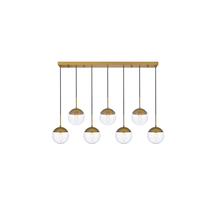 Elegant Eclipse LD6091BR Pendant Light - Brass And Clear