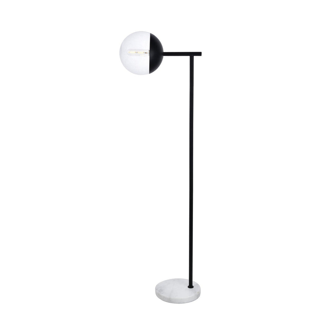 Elegant Lighting LD6099BK Modern Eclipse Lamp Black And Clear