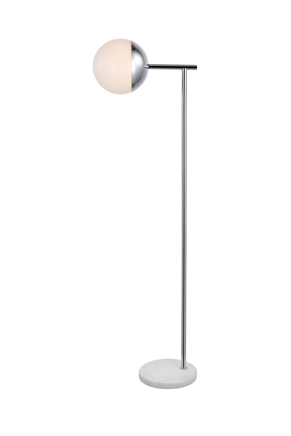 Elegant Lighting LD6100C Modern Eclipse Lamp Chrome And Frosted White