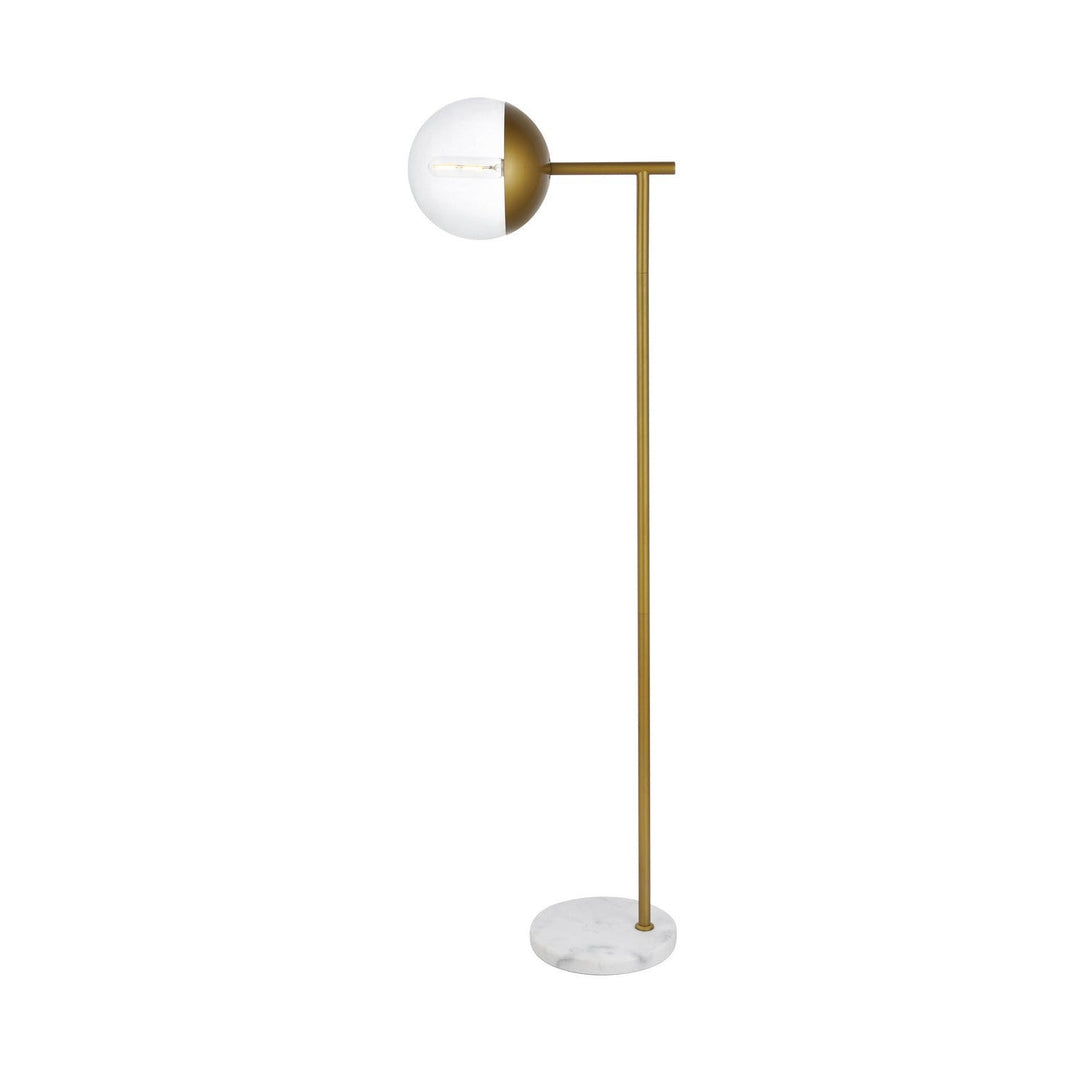 Elegant Lighting LD6103BR Modern Eclipse Lamp Brass And Clear