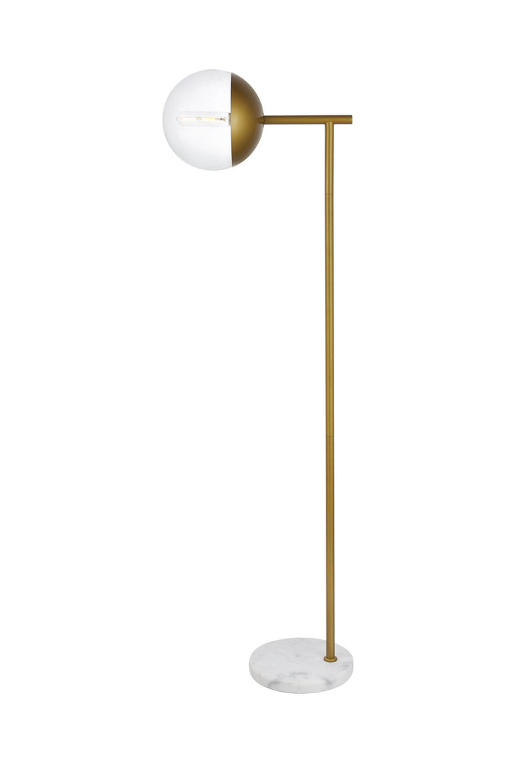 Elegant Lighting LD6103BR Modern Eclipse Lamp Brass And Clear