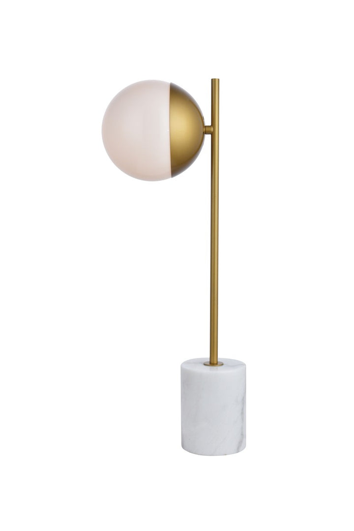 Elegant Lighting LD6108BR Modern Eclipse Lamp Brass And Frosted White