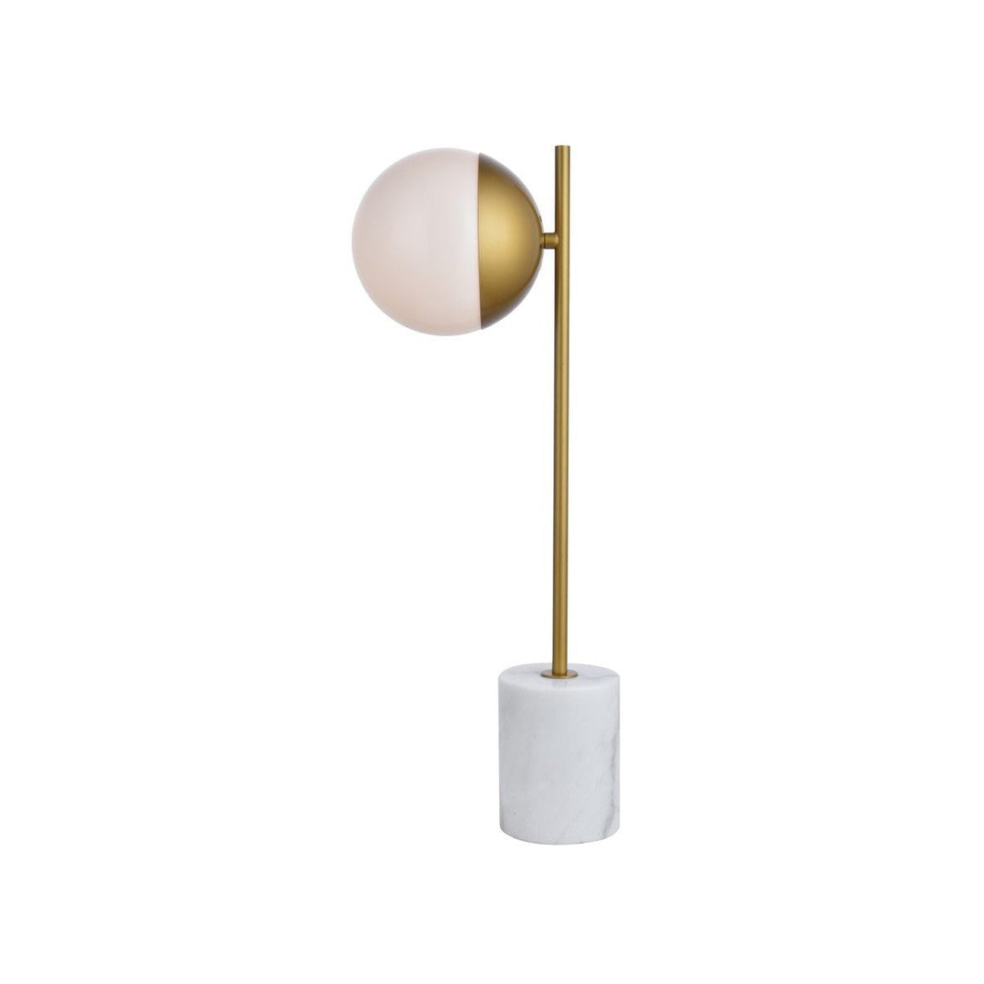 Elegant Lighting LD6108BR Modern Eclipse Lamp Brass And Frosted White