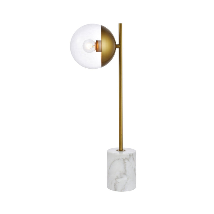 Elegant Lighting LD6109BR Modern Eclipse Lamp Brass And Clear