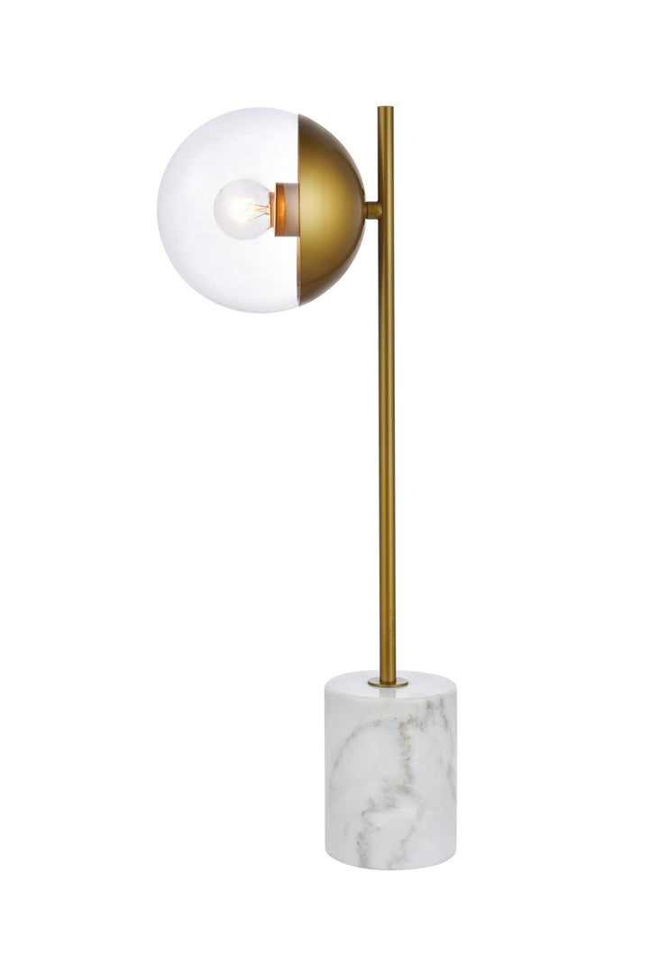 Elegant Lighting LD6109BR Modern Eclipse Lamp Brass And Clear