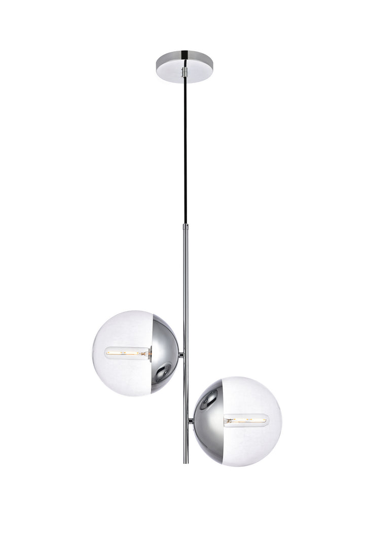 Elegant Eclipse LD6119C Pendant Light - Chrome And Clear