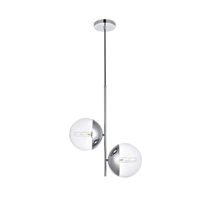 Elegant Eclipse LD6119C Pendant Light - Chrome And Clear