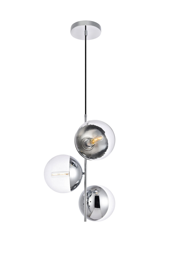 Elegant Eclipse LD6125C Pendant Light - Chrome And Clear