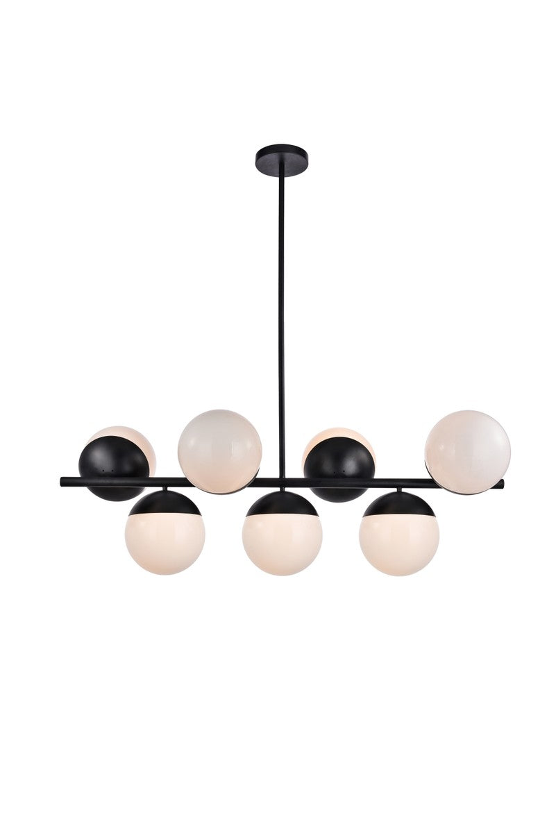 Elegant Eclipse LD6134BK Pendant Light - Black And Frosted White