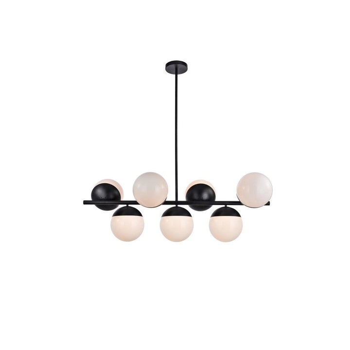 Elegant Eclipse LD6134BK Pendant Light - Black And Frosted White