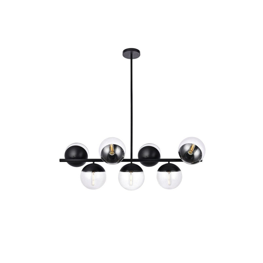 Elegant Eclipse LD6135BK Pendant Light - Black And Clear