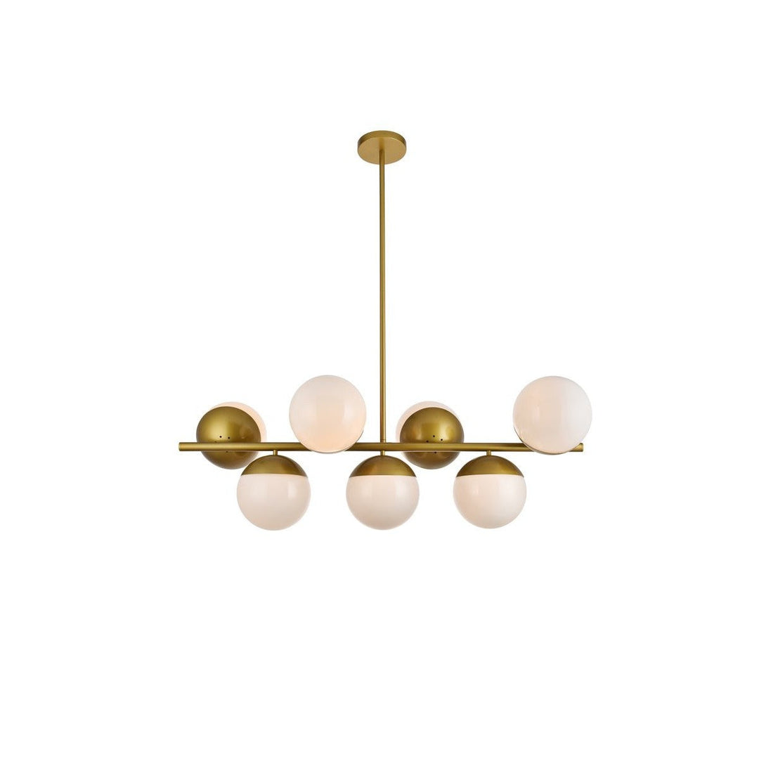 Elegant Eclipse LD6138BR Pendant Light - Brass And Frosted White