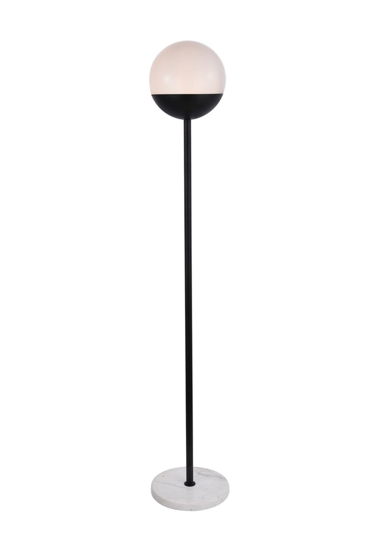 Elegant Lighting LD6146BK  Eclipse Lamp Black And Frosted White