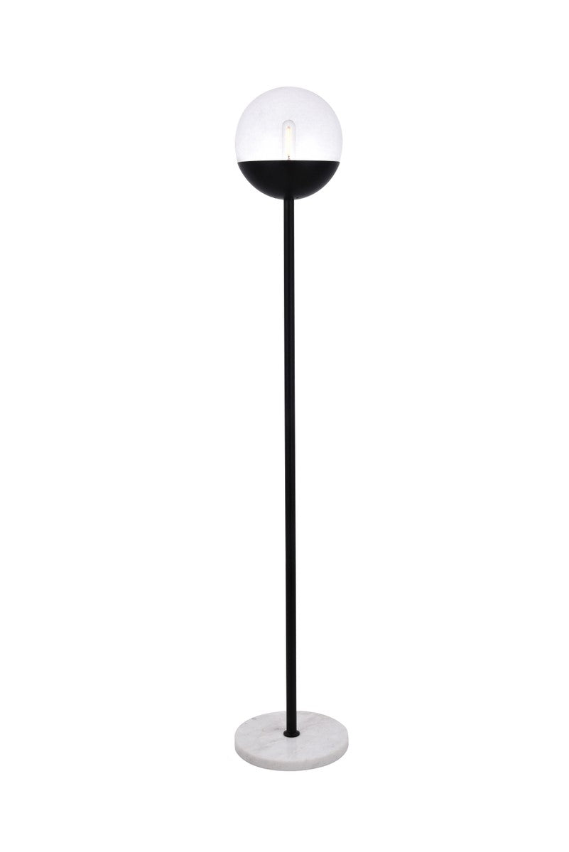 Elegant Lighting LD6147BK  Eclipse Lamp Black And Clear