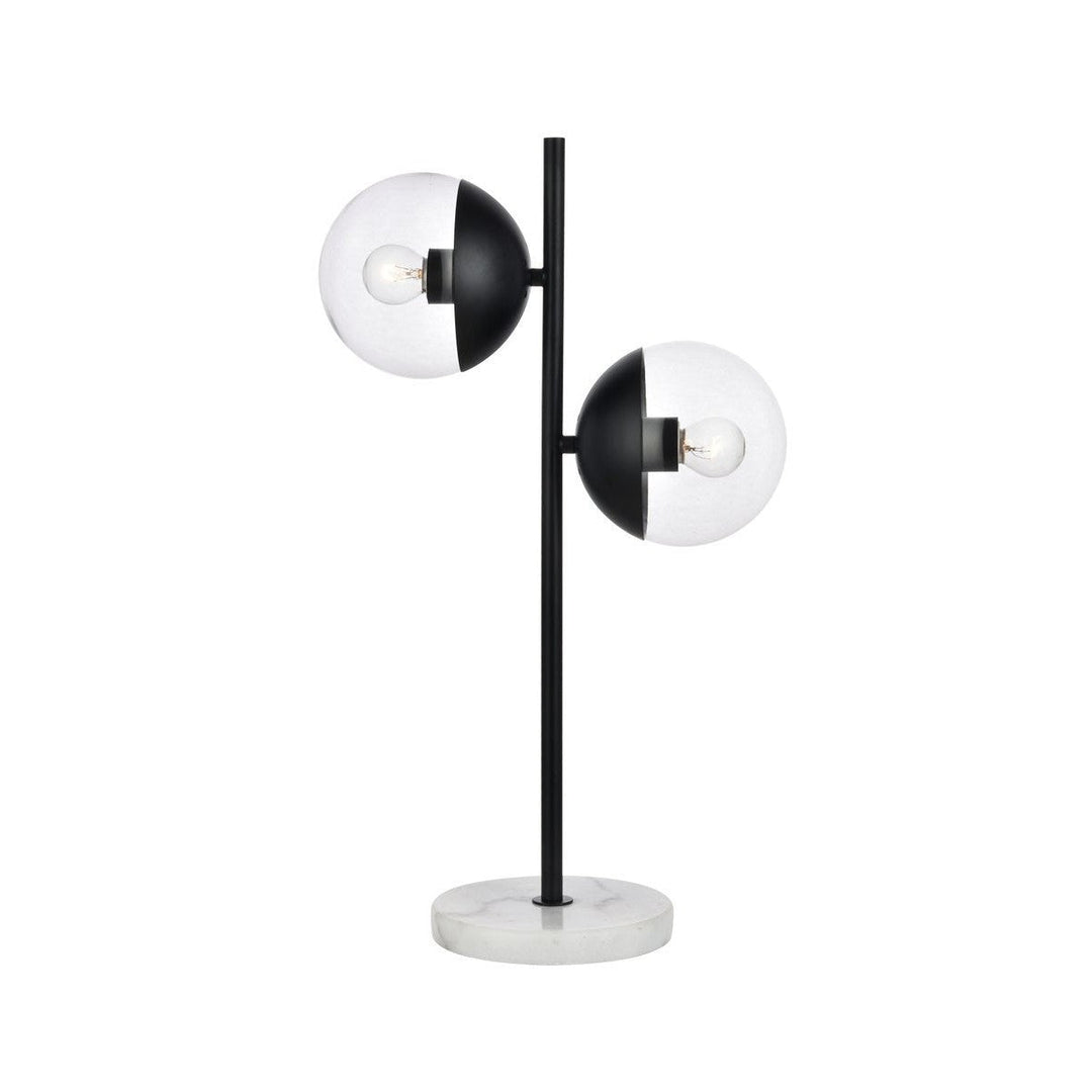 Elegant Lighting LD6153BK  Eclipse Lamp Black And Clear