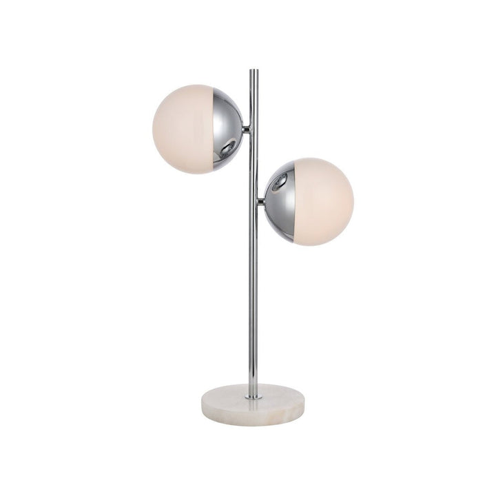 Elegant Lighting LD6154C  Eclipse Lamp Chrome And Frosted White