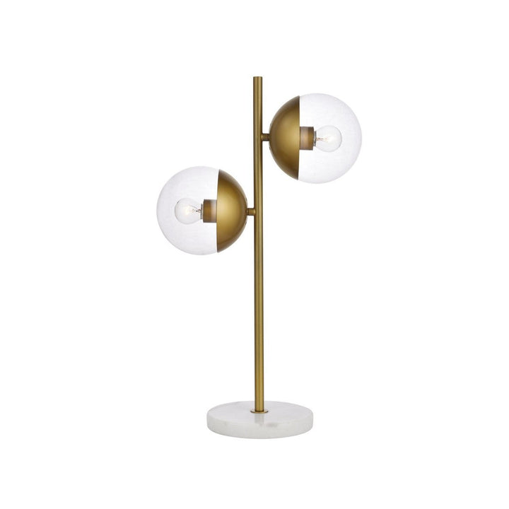 Elegant Lighting LD6157BR  Eclipse Lamp Brass And Clear