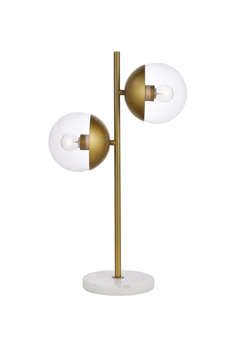 Elegant Lighting LD6157BR  Eclipse Lamp Brass And Clear