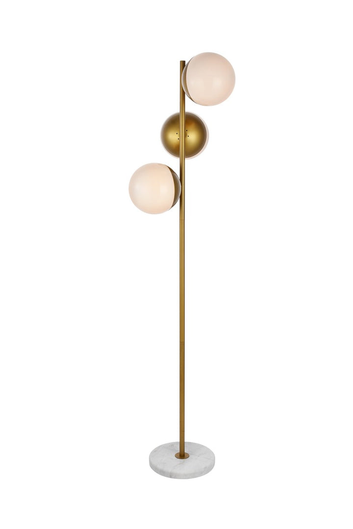 Elegant Lighting LD6162BR  Eclipse Lamp Brass And Frosted White