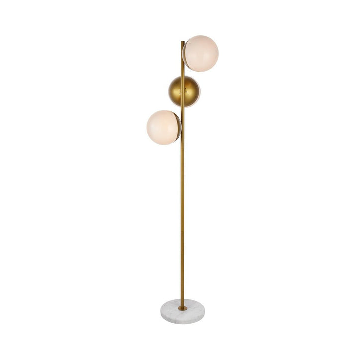 Elegant Lighting LD6162BR  Eclipse Lamp Brass And Frosted White