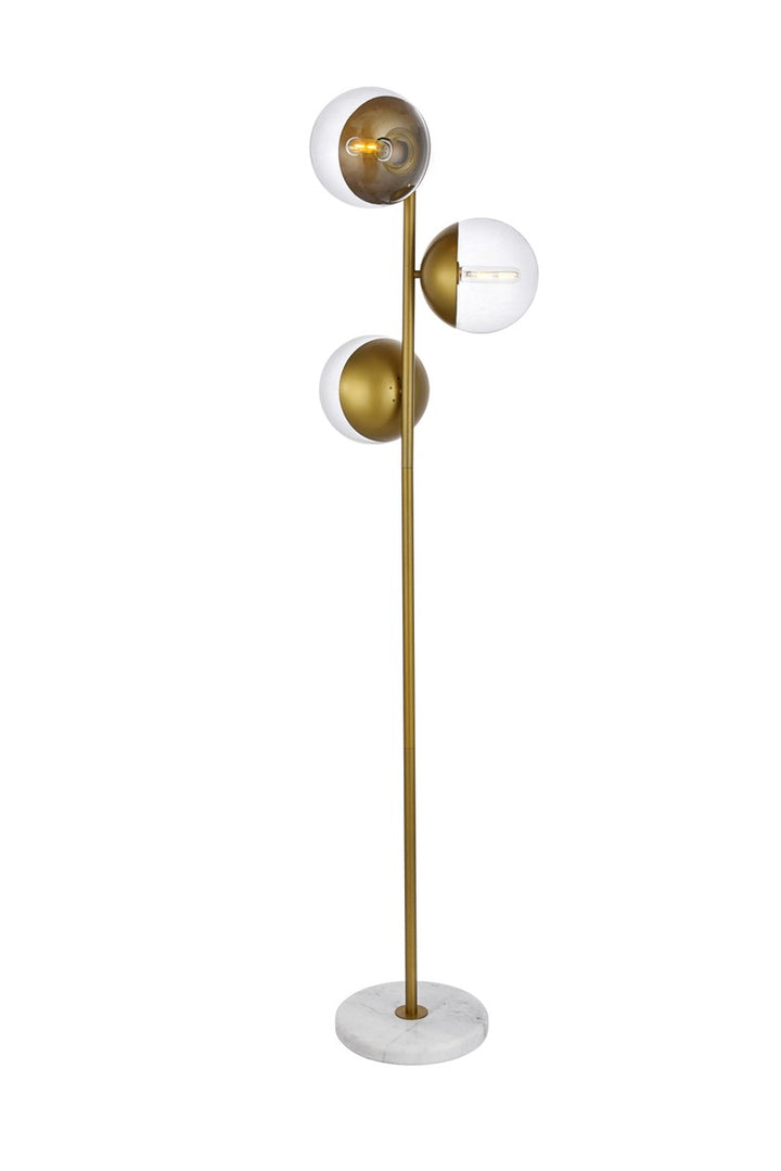 Elegant Lighting LD6163BR  Eclipse Lamp Brass And Clear