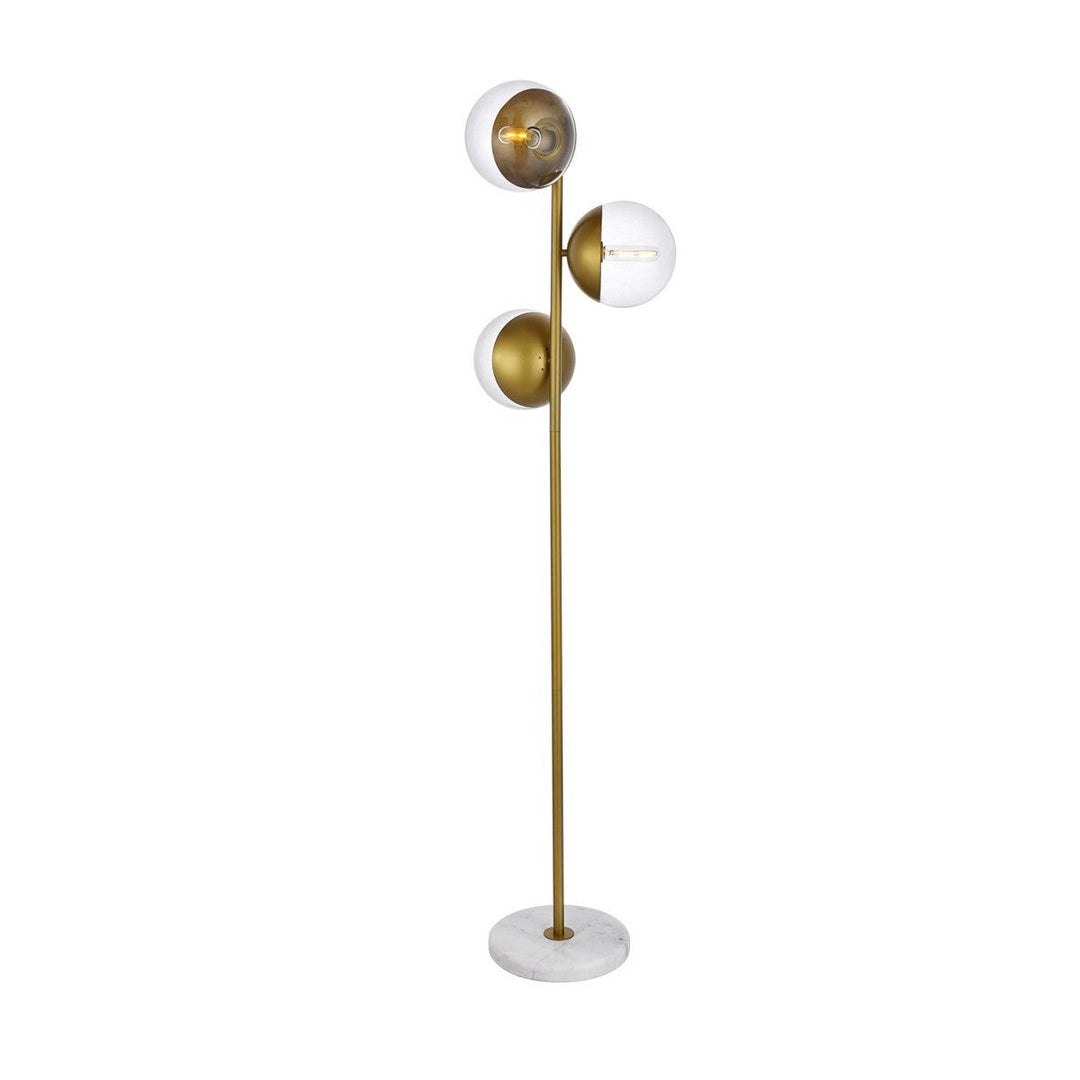 Elegant Lighting LD6163BR  Eclipse Lamp Brass And Clear