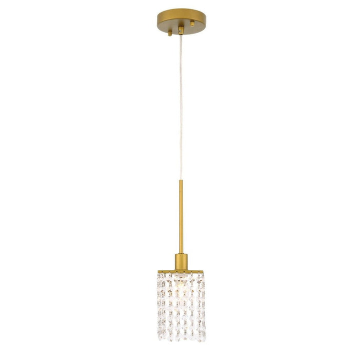 Elegant Taylor LD7500BR Pendant Light - Brass And Clear