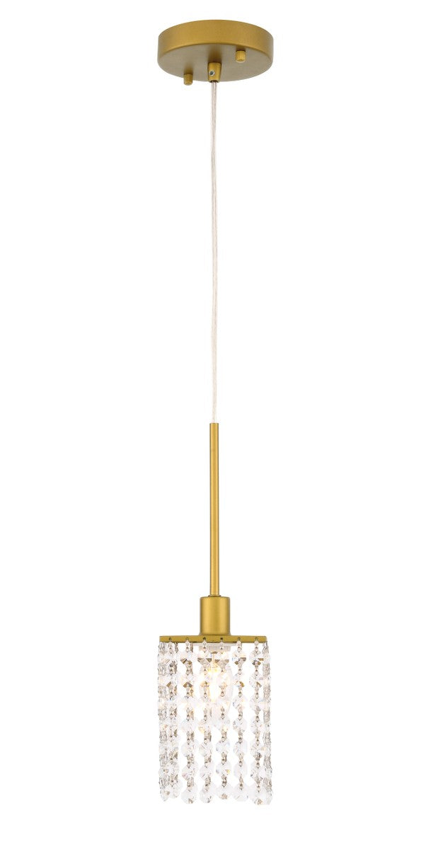 Elegant Taylor LD7500BR Pendant Light - Brass And Clear