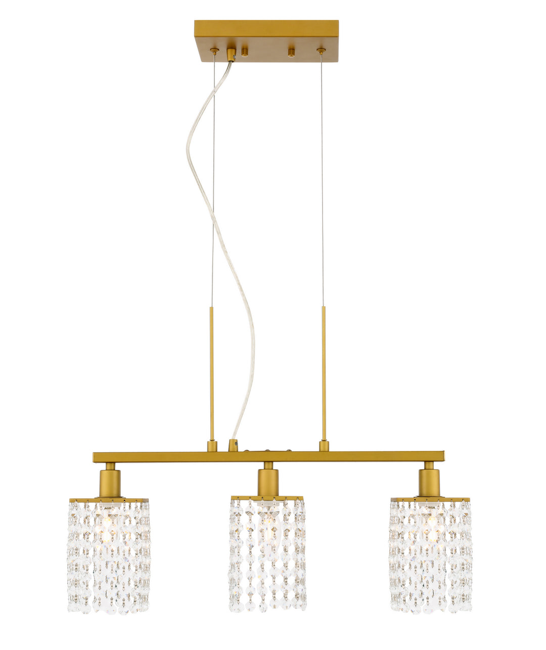 Elegant Taylor LD7501BR Pendant Light - Brass And Clear