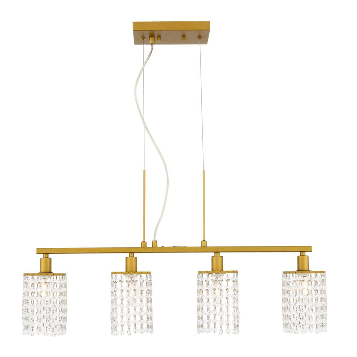 Elegant Taylor LD7502BR Pendant Light - Brass And Clear