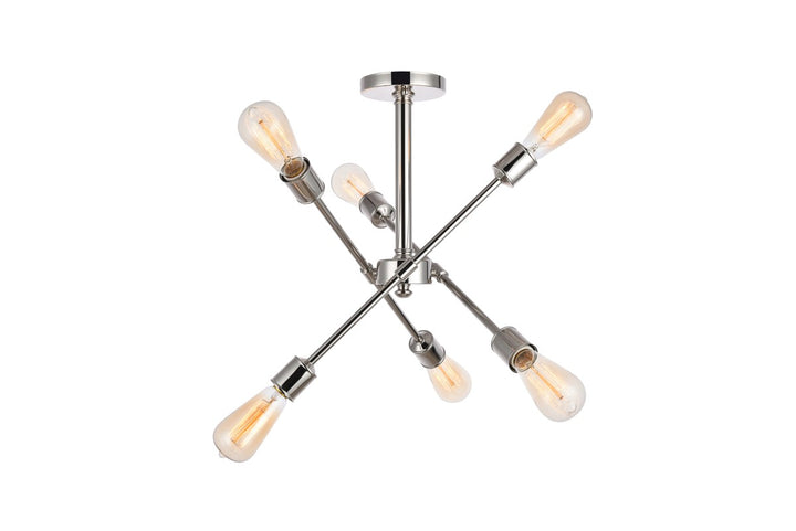 Elegant Axel LD8003D17PN Ceiling Light - Polished Nickel