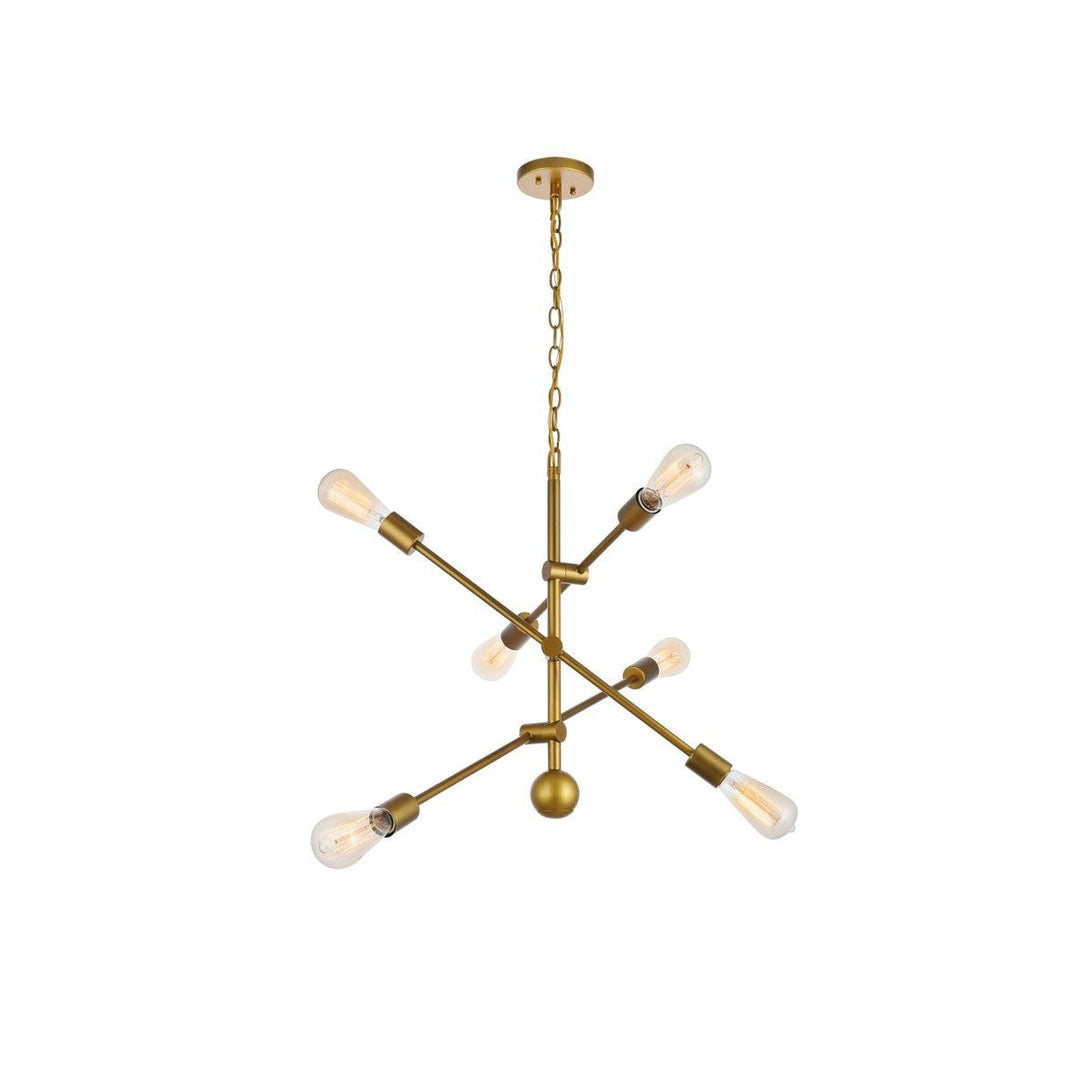 Elegant Axel LD8008D29BR Chandelier Light - Brass