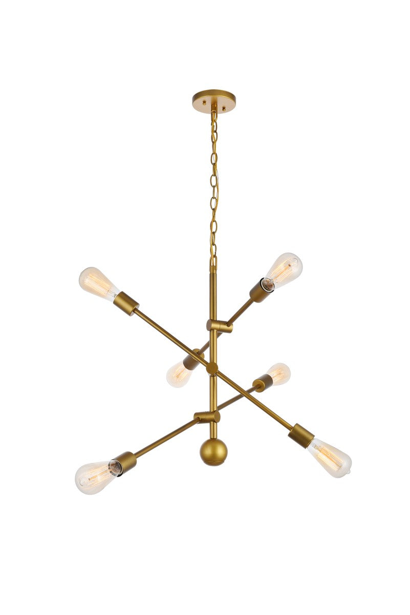 Elegant Axel LD8008D29BR Chandelier Light - Brass