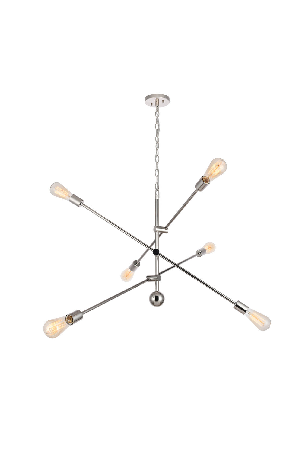 Elegant Axel LD8010D42PN Chandelier Light - Polished Nickel