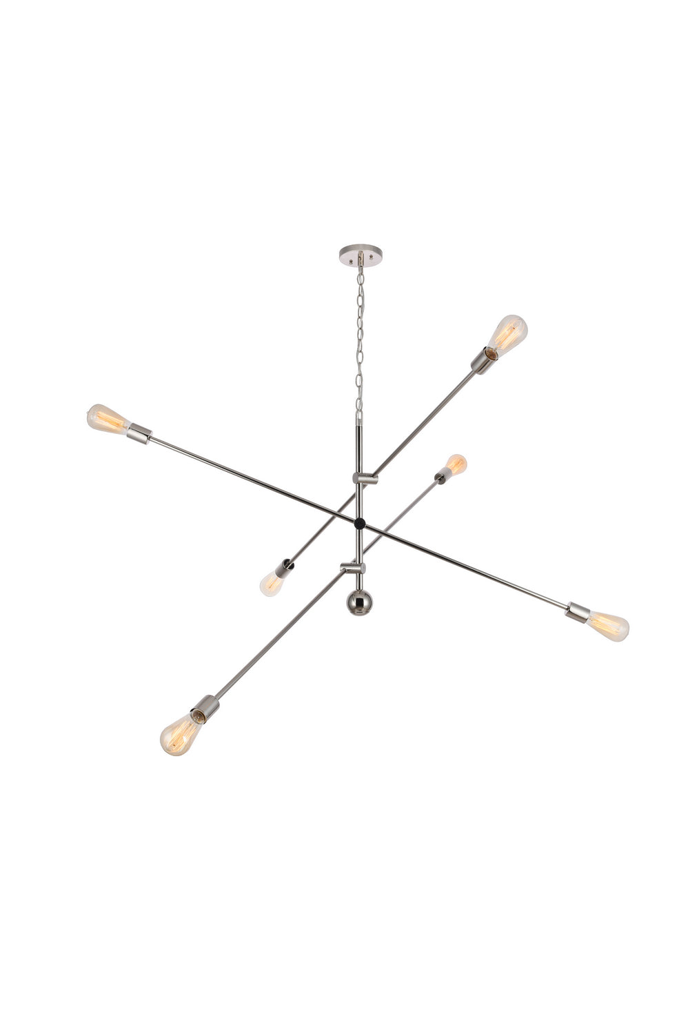 Elegant Axel LD8013D55PN Chandelier Light - Polished Nickel