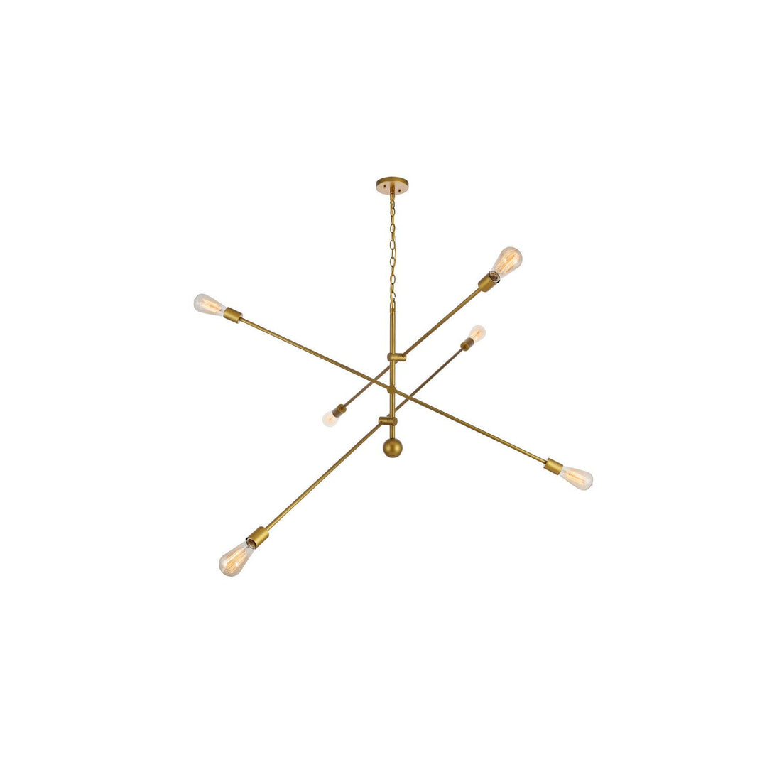 Elegant Axel LD8014D55BR Chandelier Light - Brass