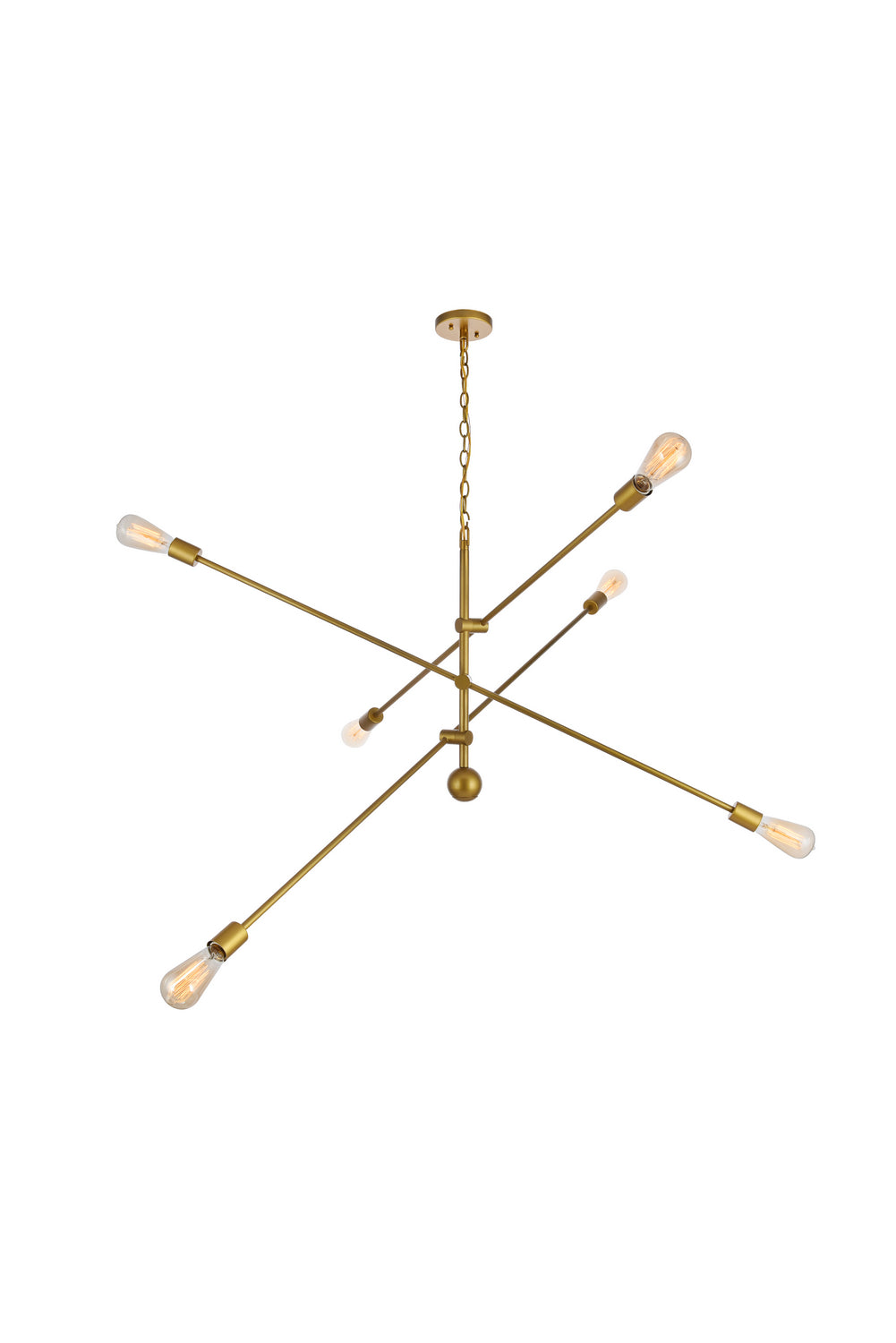 Elegant Axel LD8014D55BR Chandelier Light - Brass