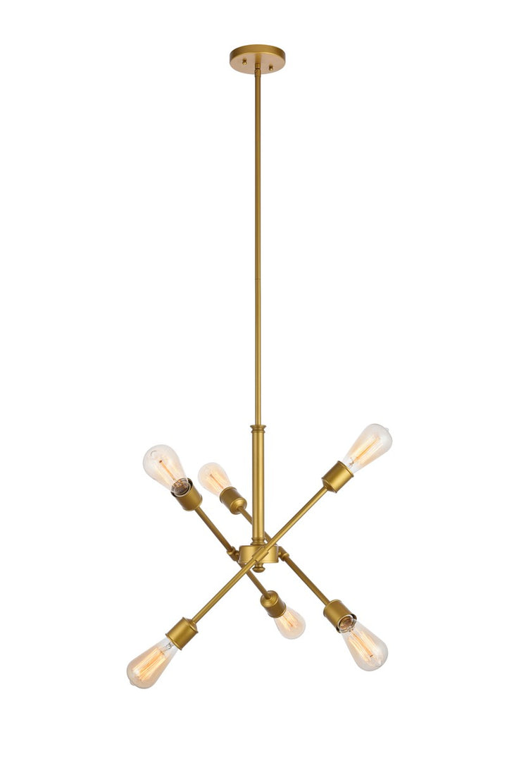 Elegant Axel LD8017D18BR Chandelier Light - Brass