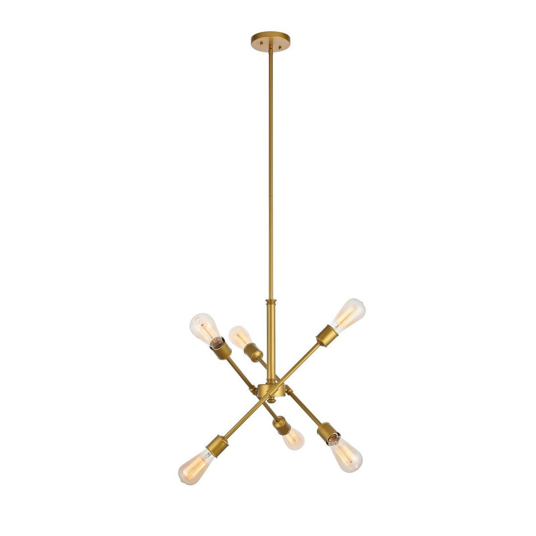 Elegant Axel LD8017D18BR Chandelier Light - Brass