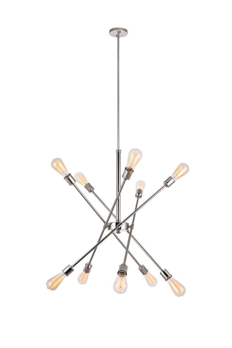 Elegant Axel LD8018D28PN Chandelier Light - Polished Nickel