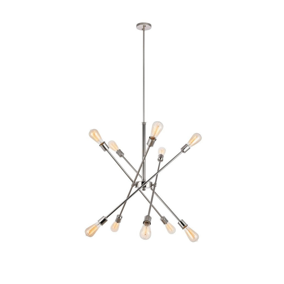 Elegant Axel LD8018D28PN Chandelier Light - Polished Nickel