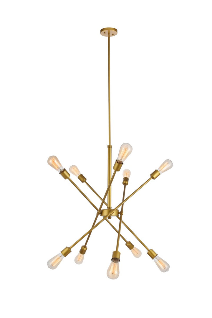 Elegant Axel LD8019D28BR Chandelier Light - Brass