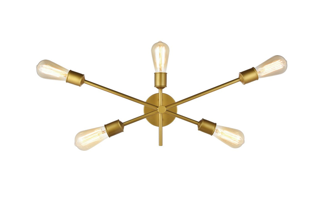 Elegant Axel LD8022W24BR Wall Sconce Light - Brass