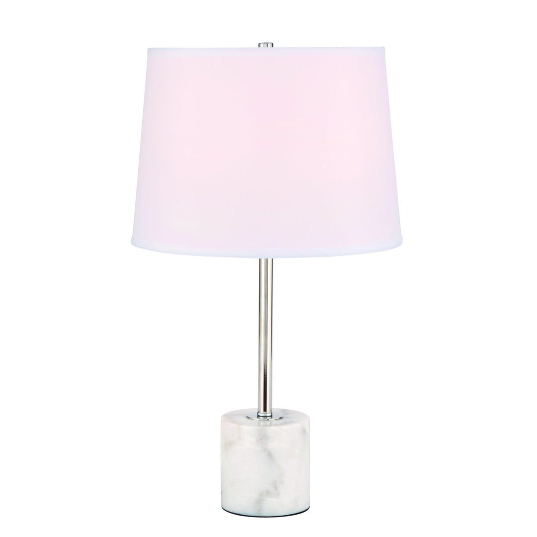 Elegant Lighting TL3039PN Kira Lamp Polished Nickel And White