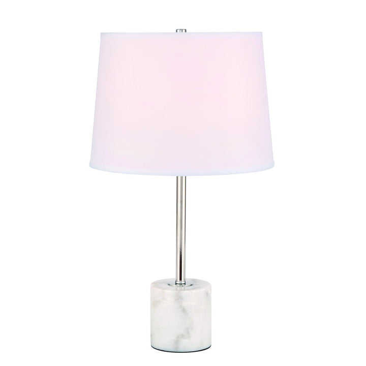 Elegant Lighting TL3039PN Kira Lamp Polished Nickel And White