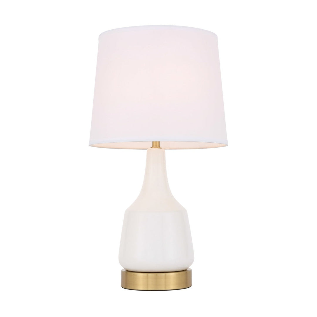 Elegant Lighting TL3052WH Reverie One Light Table Lamp Lamp Brass