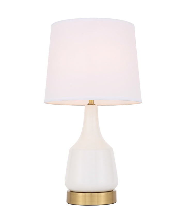 Elegant Lighting TL3052WH Reverie One Light Table Lamp Lamp Brass