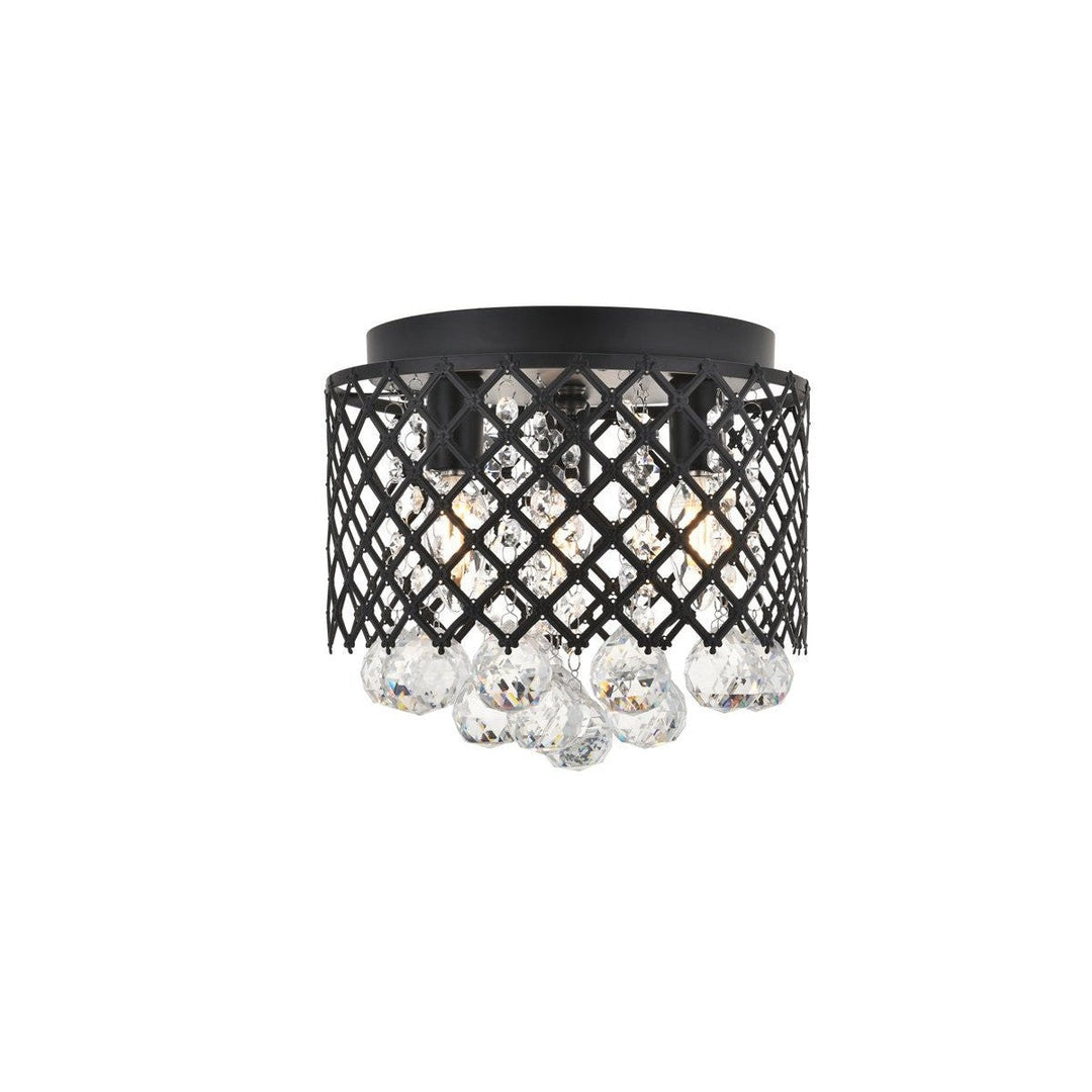 Elegant Tully LD5010F10MB Ceiling Light - Matte Black And Clear