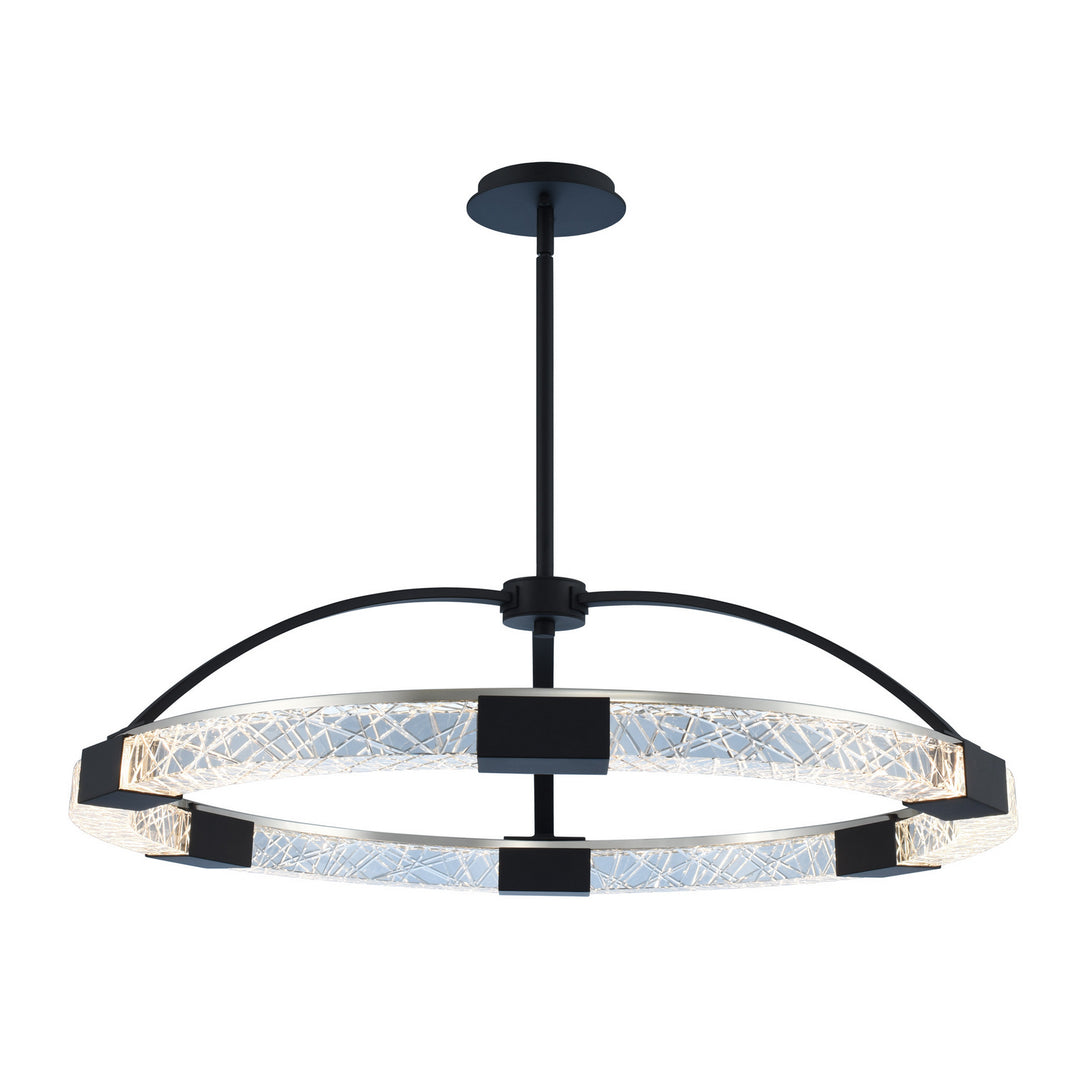 Allegri Athena 034851-051-FR001 Pendant Light - Matte Black w/ Polished Nickel